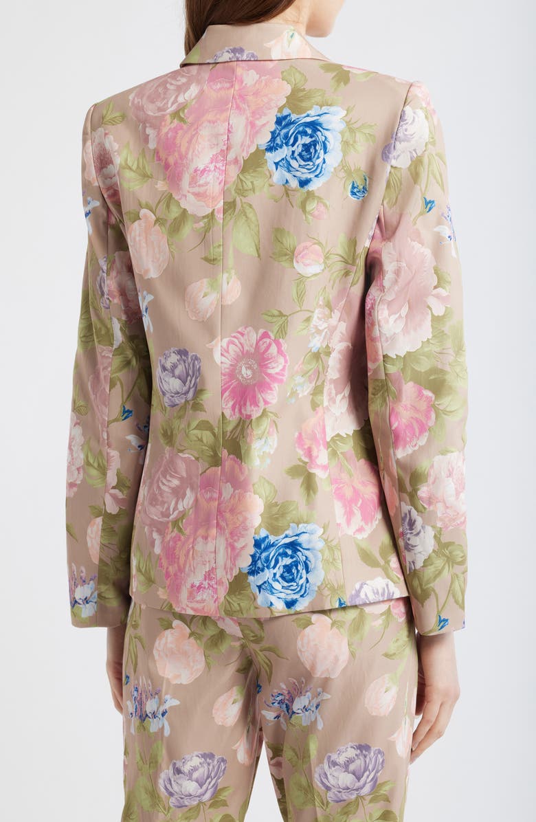 Tahari ASL Print Sateen Blazer, Alternate, color, Taupe Multi