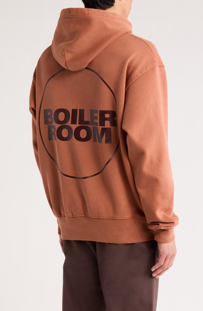 BOILER ROOM Core Logo Graphic Hoodie, Alternate, color, Brown