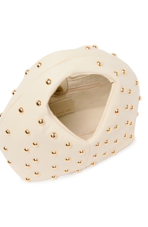 Dolce Vita Dahlia Studded Faux Leather Shoulder Bag In White