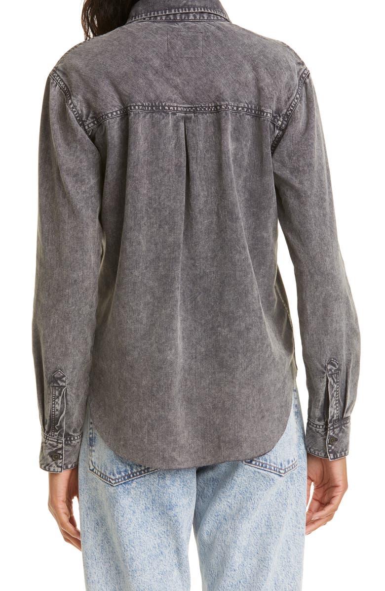 Rails Ingrid Raw Hem Long Sleeve Button-Up Shirt, Alternate, color,