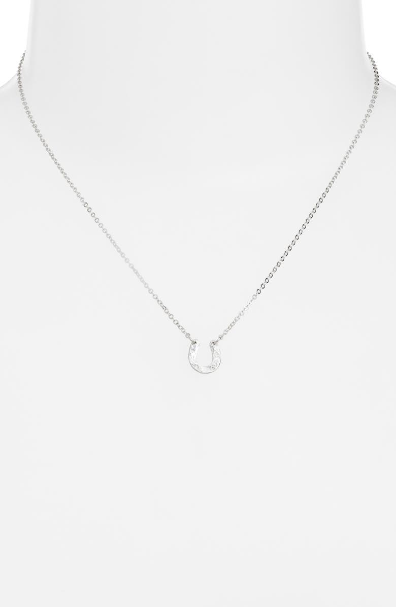 Nashelle Horseshoe Pendant Necklace, Alternate, color, Sterling Silver