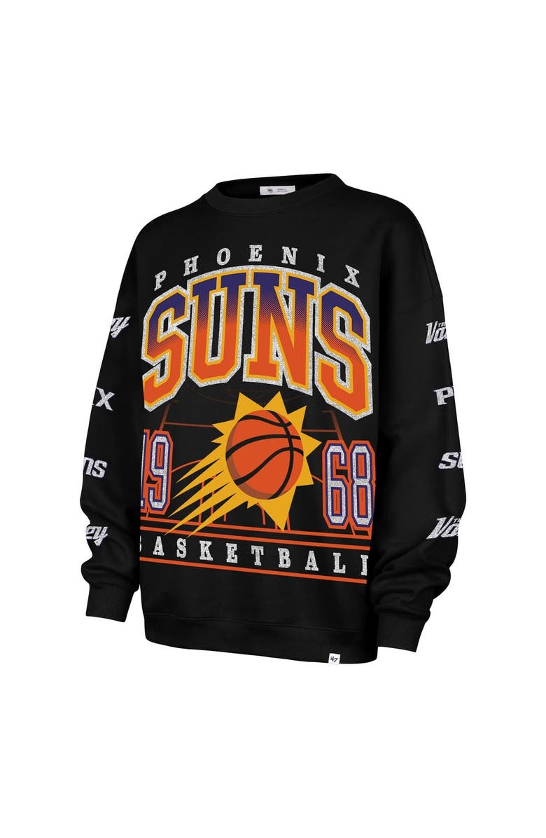 '47 Women's '47  Black Phoenix Suns 2025/26 City Edition Go Big Oversized Sweatshirt, Alternate, color, Black