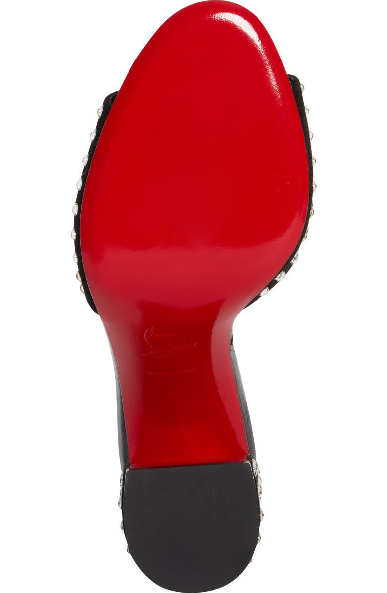 Christian Louboutin Jane Crystal Embellished Slide Sandal, Alternate, color, Black