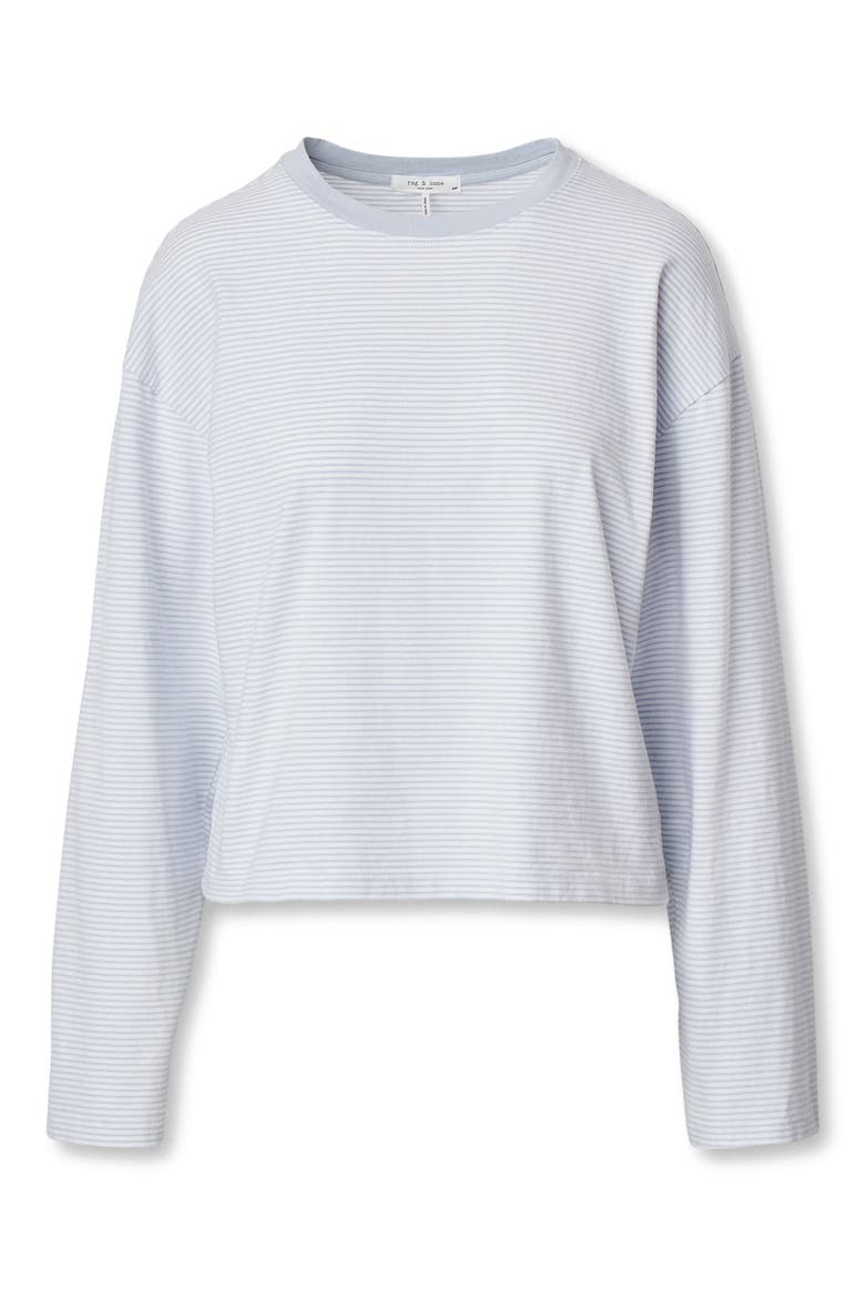 Kelly Stripe Boxy T-Shirt, Alternate, color, LIGHT BLUE
