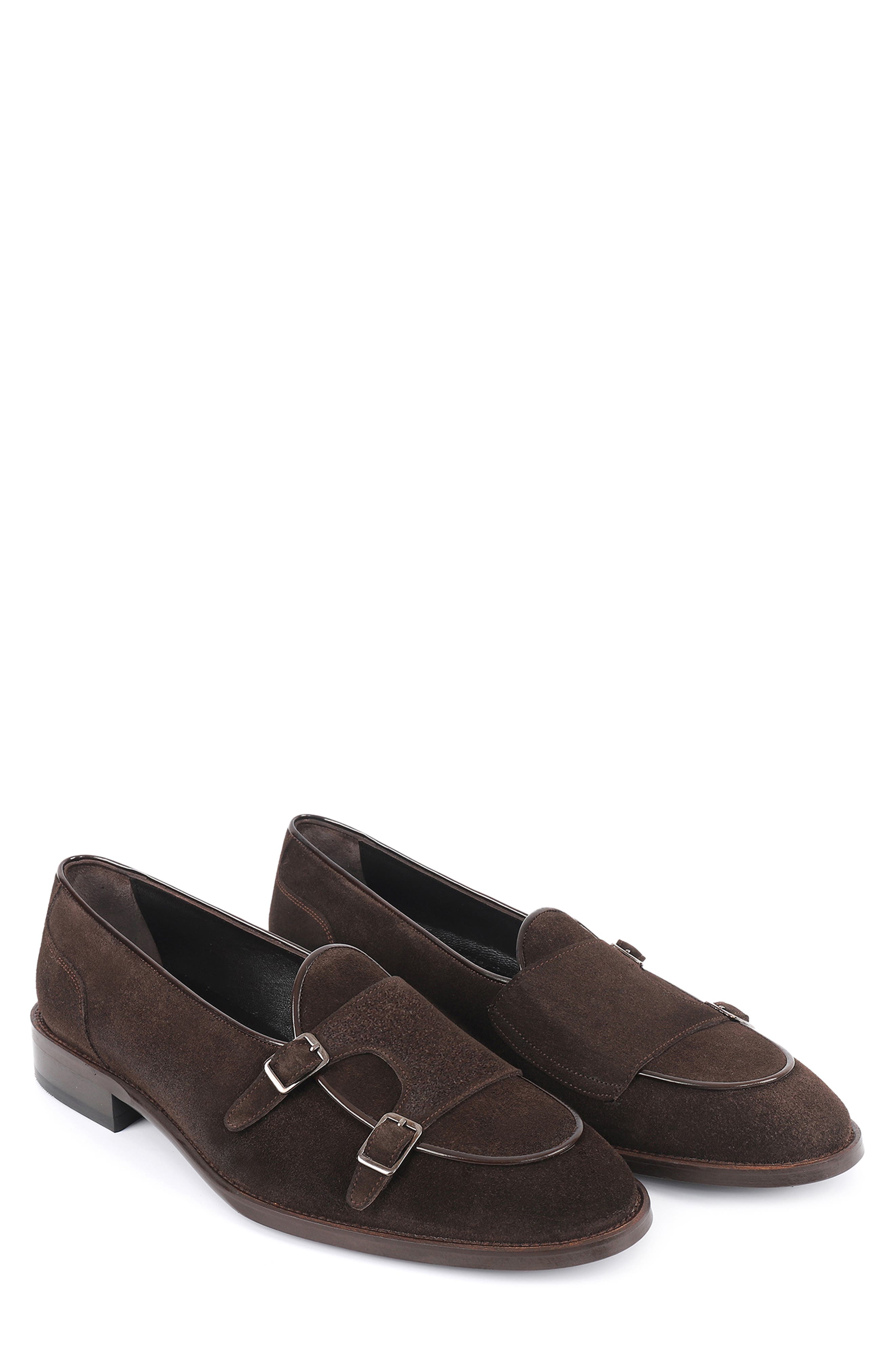 Bellville Buckle Loafer, Alternate, color, DARK BROWN