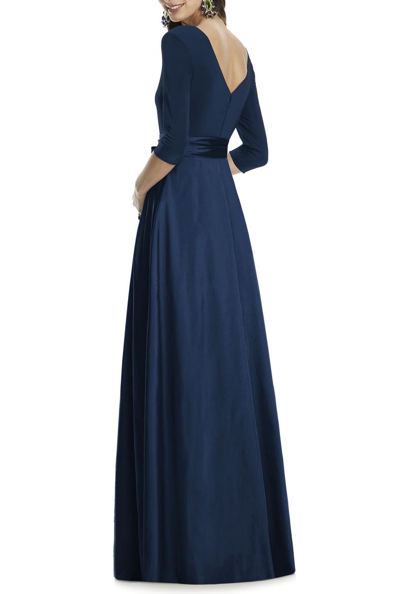 FULL LENGTH 3/4 SLEEVE DRESS W, Alternate, color, MIDNIGHT