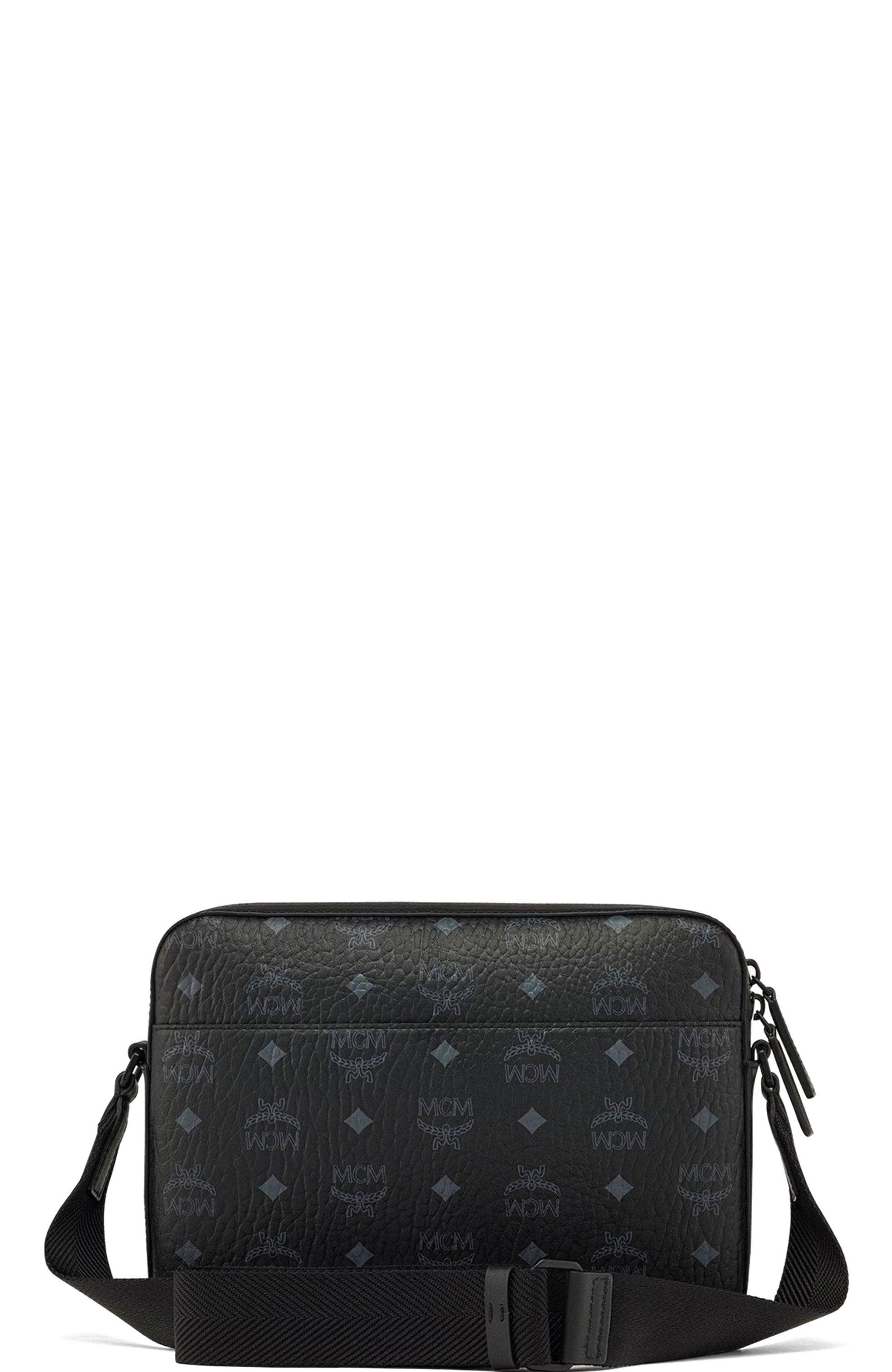 MCM Aren Messenger Bag in Visetos, Alternate, color, 