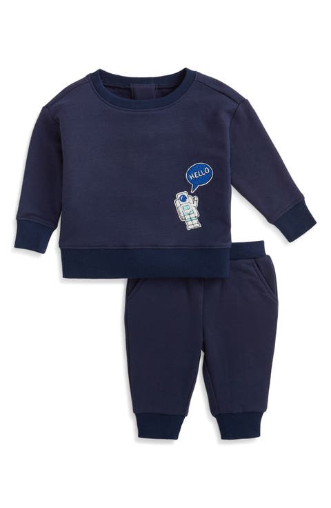 Brushed Fleece Magnetic Sweatshirt & Joggers Set (Baby)