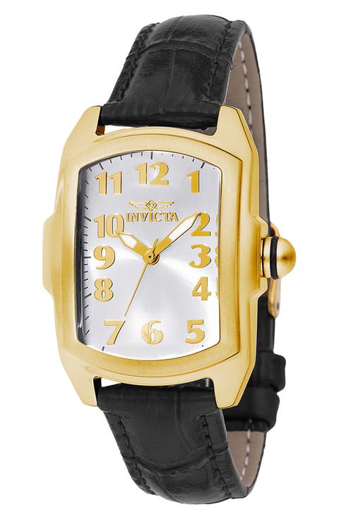 Lupah Leather Strap Watch, 29mm