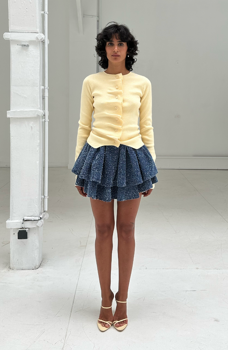SAEMDI Asta Cardigan, Alternate, color, Butter Yellow