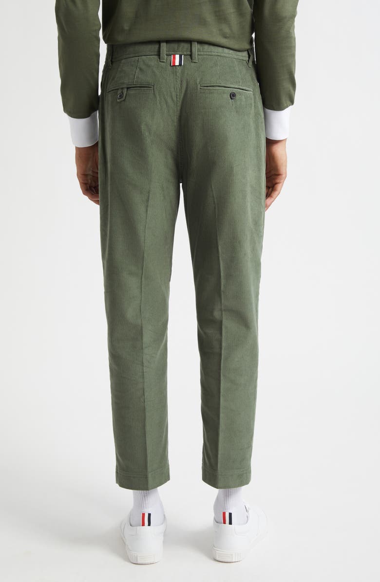 Thom Browne Sailor Pocket Tapered Leg Corduroy Chinos, Alternate, color, Light Green