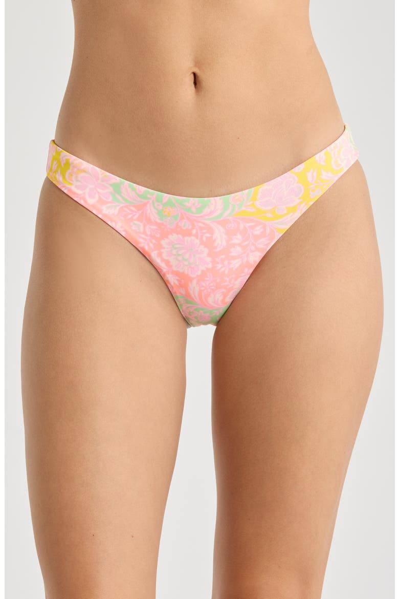 Arabian Nights Flash Bikini Bottoms, Main, color, BRIGHT YELLOW/ PINK MULTI
