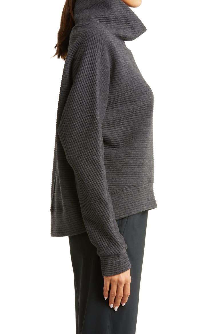 Carey Ridge Funnel Neck Pullover, Alternate, color, BLACK