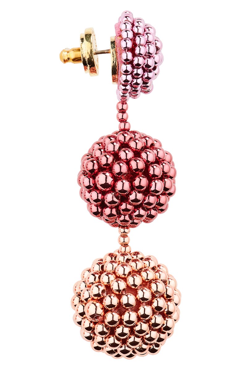 Oscar de la Renta Beaded Chandelier Drop Earrings, Alternate, color, Pink
