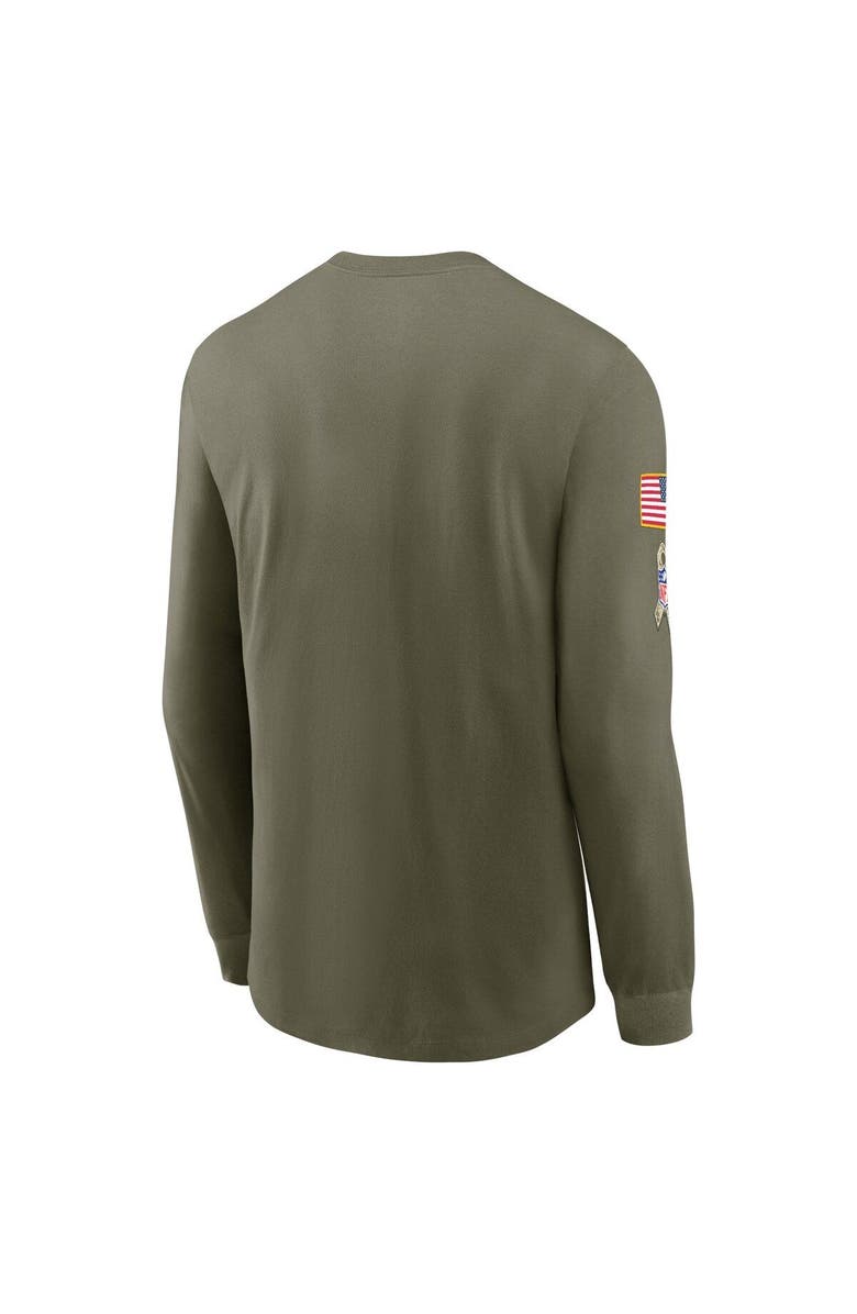 Nike Men's Nike Olive New York Jets 2022 Salute To Service Long Sleeve T-Shirt, Alternate, color,