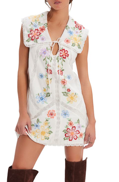 Willow Embroidered Lace Minidress