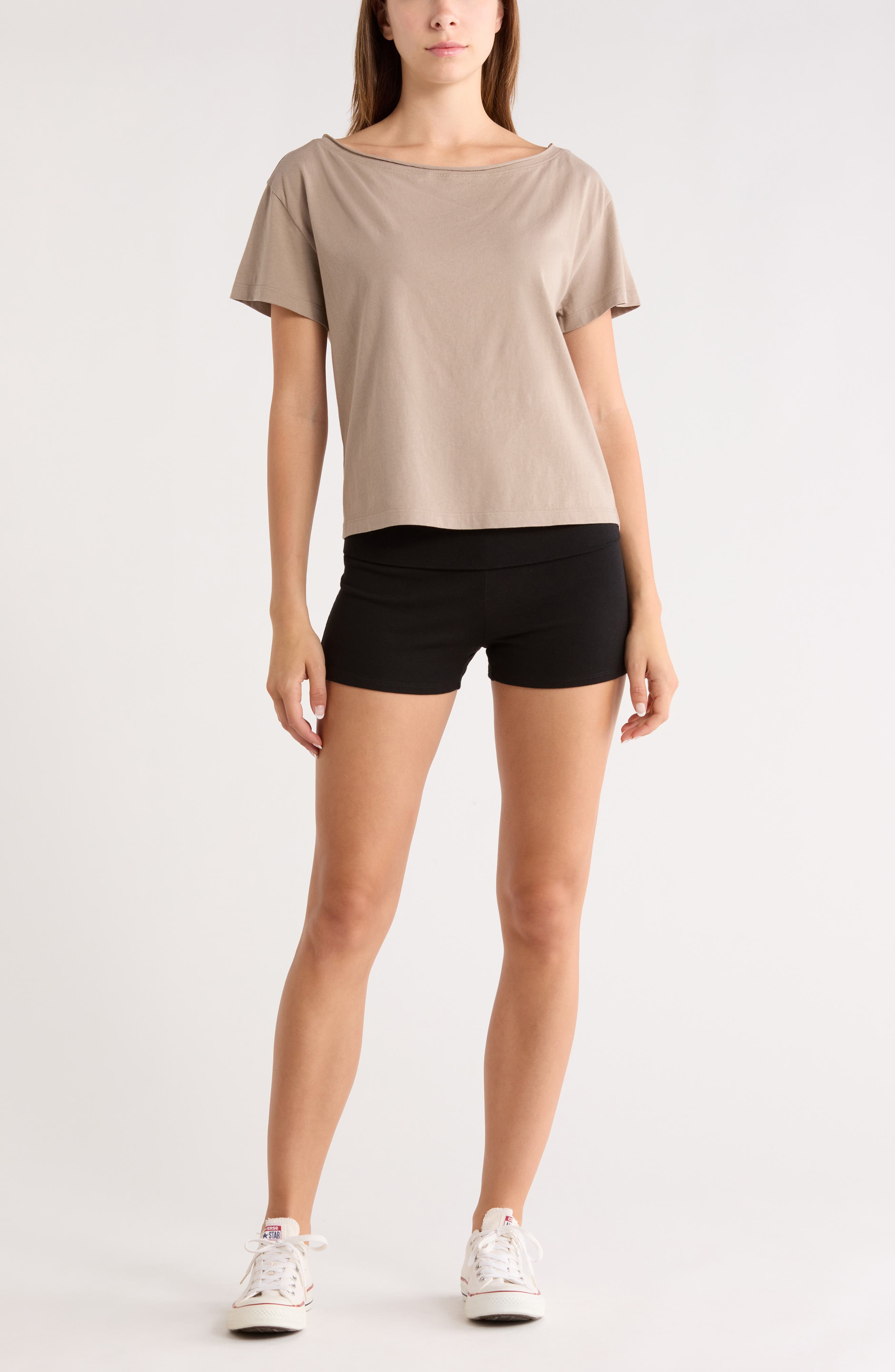 Abound Slashed Neck Relaxed Short Sleeve T-Shirt