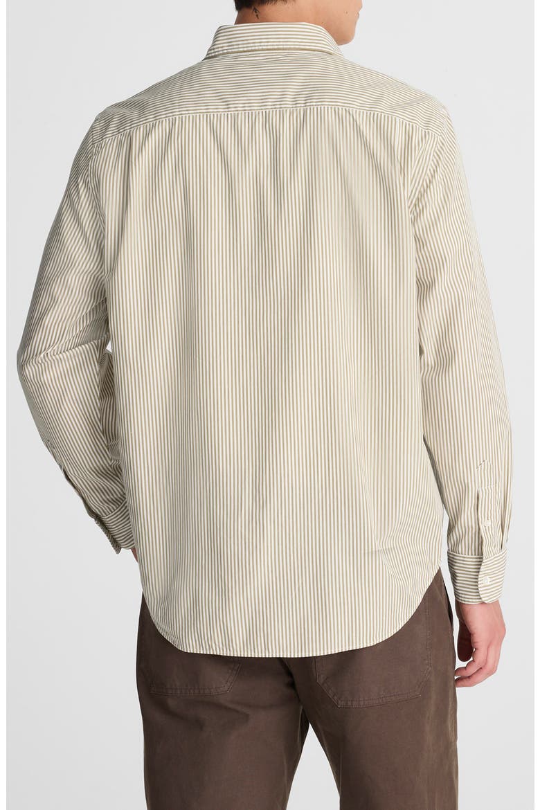 Stripe Cotton Poplin Button-Up Shirt, Alternate, color, AGED OLIVE STRIPE