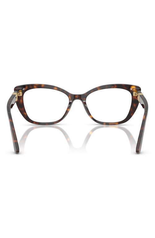 Dolce & Gabbana Dolce&gabbana 54mm Cat Eye Optical Glasses In Dark Havana