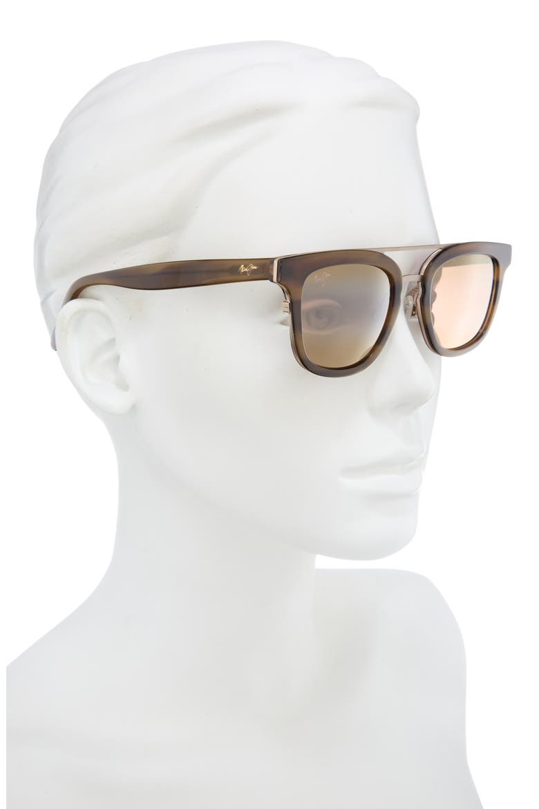 Relaxation Mode 49mm Polarized Round Sunglasses, Alternate, color, TORTOISE TORTOISE BRONZE