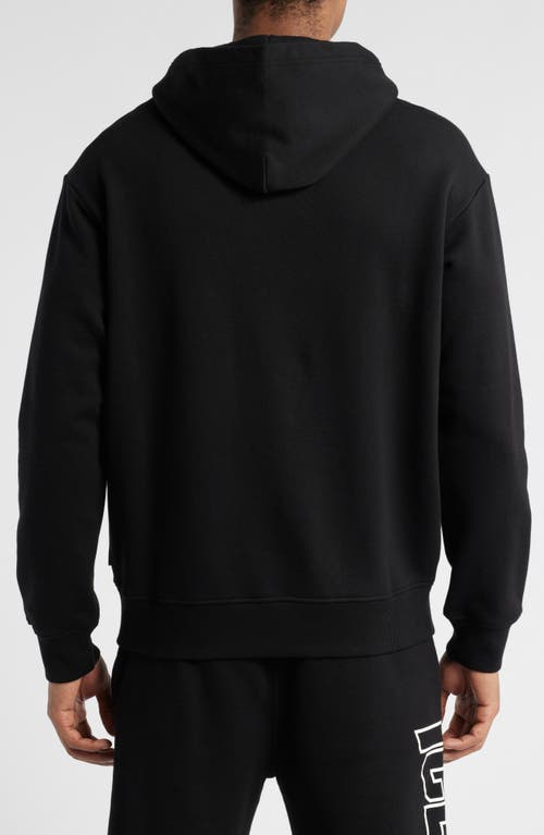Icecream Cones And Bones Cotton Hoodie In Black