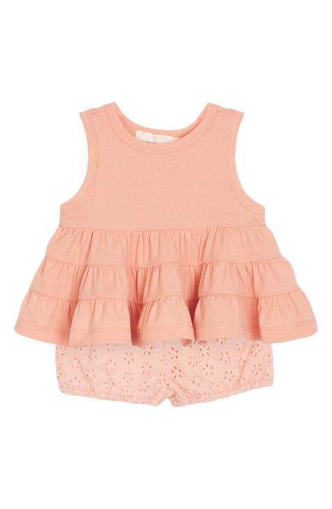 Amara Ribbed Tunic & Eyelet Bloomers Set (Baby)