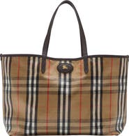 Burberry Medium Highlands Coated Canvas Tote
