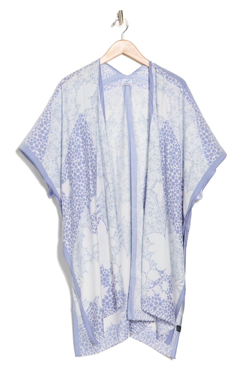 SAVE THE OCEAN Mixed Satin Ruana, Alternate, color, 