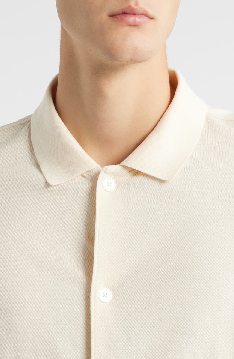 FRAME Cotton Piqué Button-Up Shirt, Alternate, color, Cream