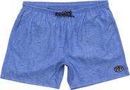Maui & Sons Doodle Print Microfiber Swim Trunks