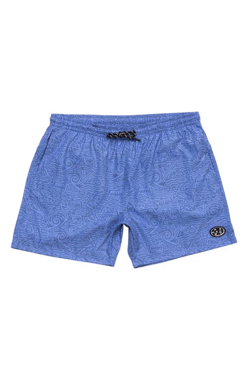 Maui And Sons Maui & Sons Doodle Print Microfiber Swim Trunks