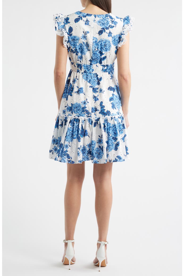 Floral Eyelet Lace Dress, Alternate, color, MARINA MULTI