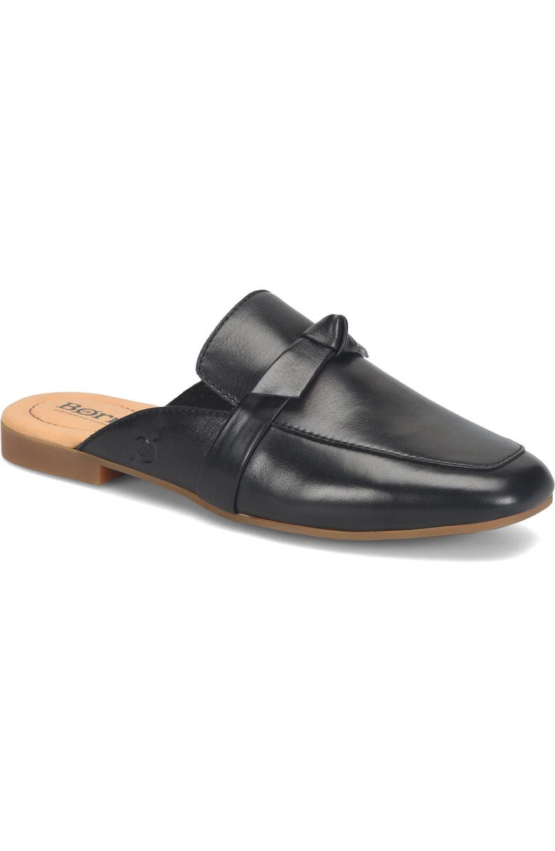 Børn Annie Loafer Mule, Main, color, Black Leather