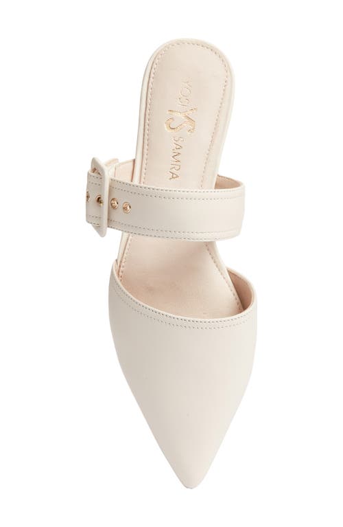 Yosi Samra Valerie Pointed Toe Mule In Bone