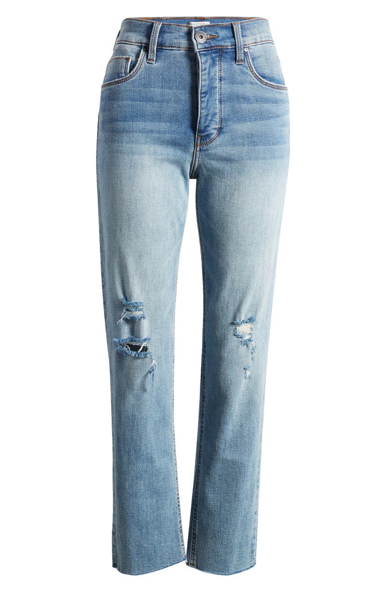 Whetherly Pierce High Waist Straight Leg Ankle Jeans, Alternate, color, 