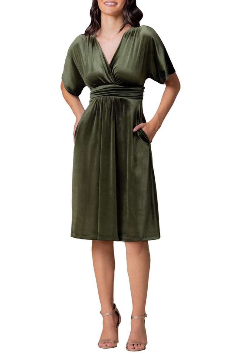 Angelic Velvet Cocktail Dress, Main, color, Olive