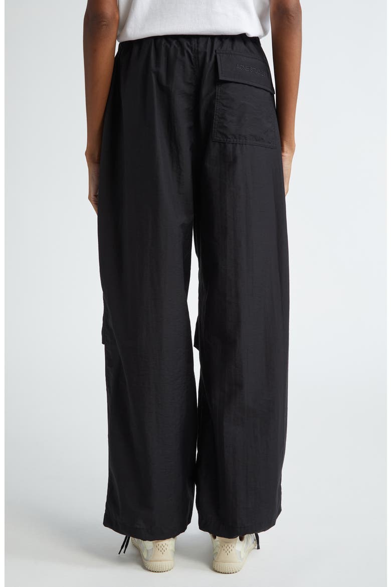 Parla Cotton & Nylon Parachute Pants, Alternate, color, BLACK