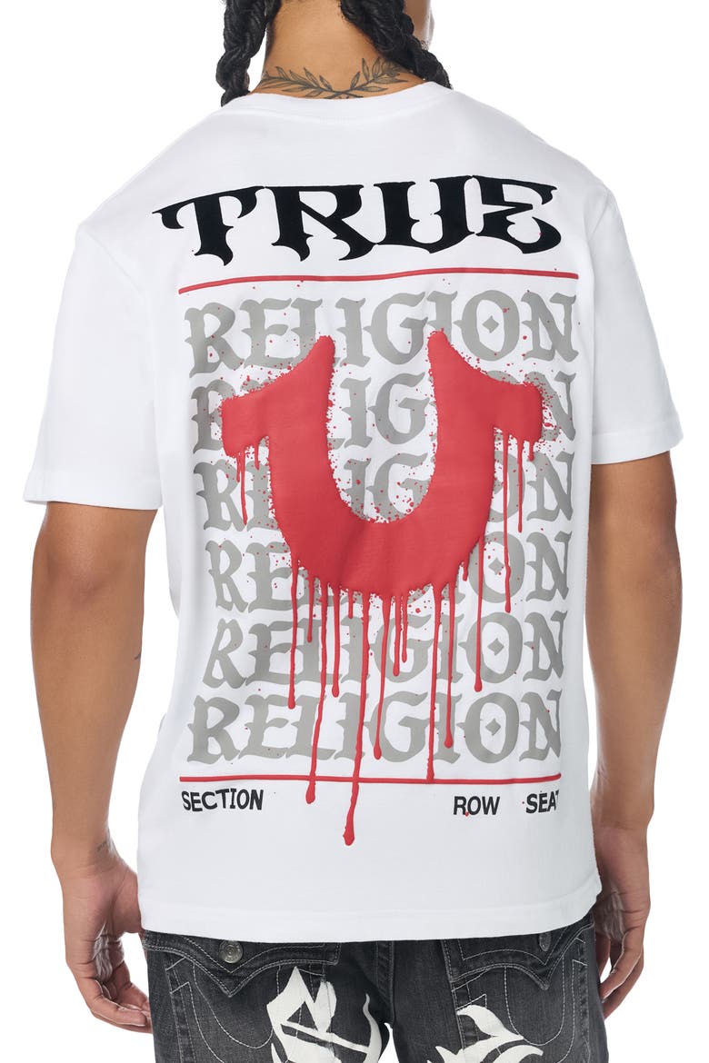 Drippy Horseshoe Graphic Tee, Alternate, color, OPTIC WHITE
