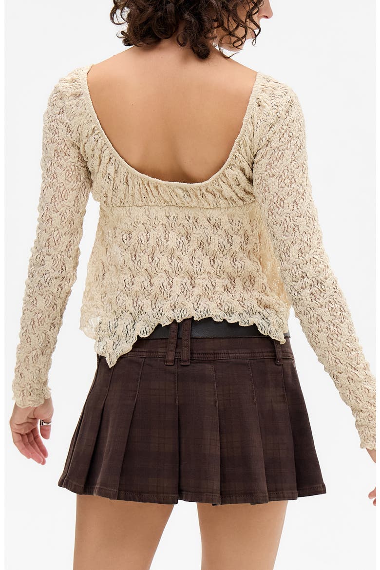 Piper Handkerchief Hem Lace T-Shirt, Alternate, color, CREAM