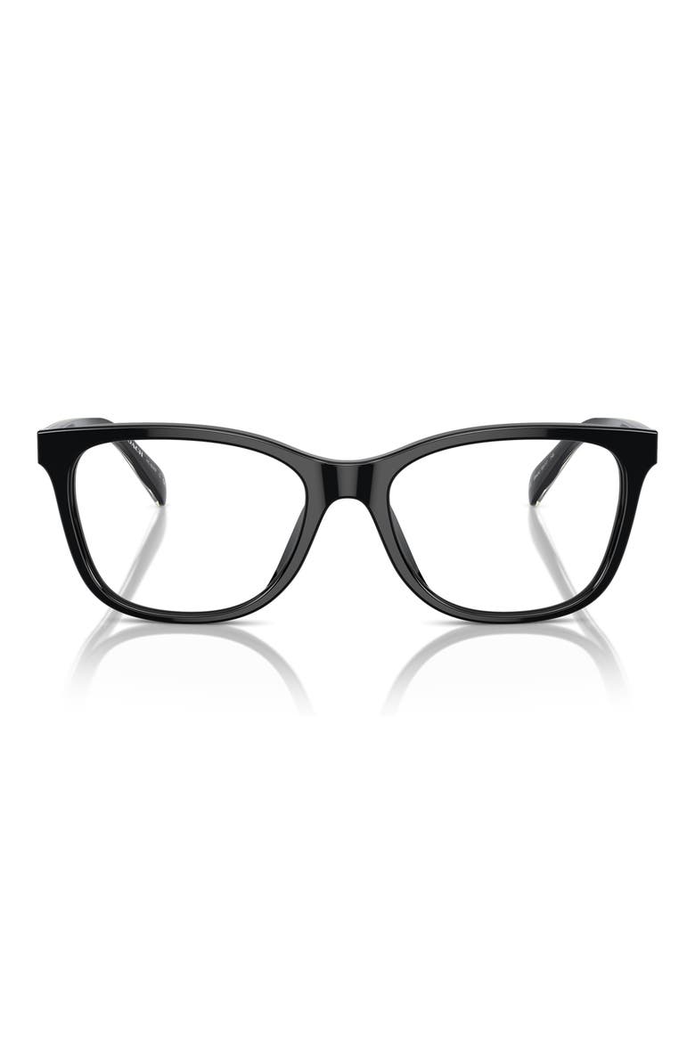 55mm Square Optical Glasses, Main, color, BLACK / DEMO LENS