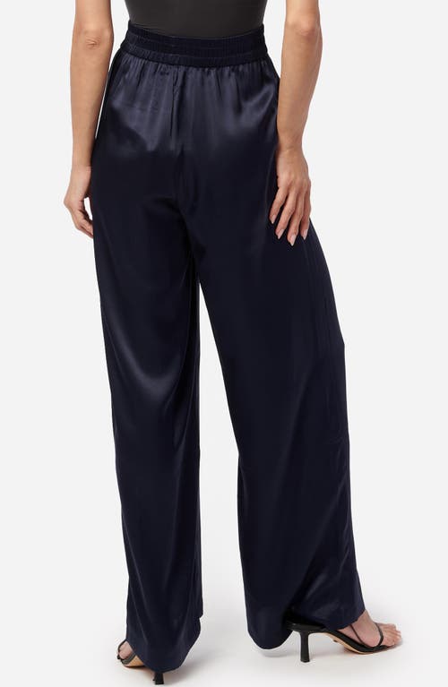 Cami Nyc Bleecker Stripe Silk Pants In Navy