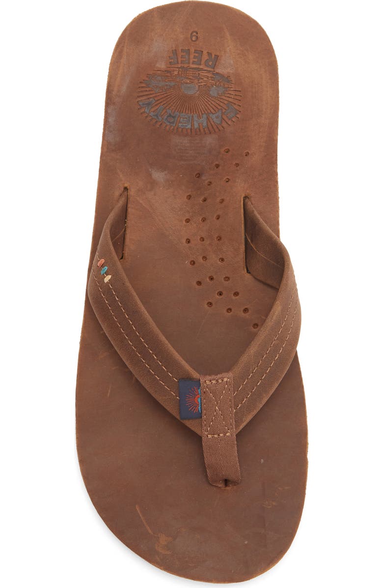 Reef x Faherty Draftsmen Flip Flop, Alternate, color, Dark Brown