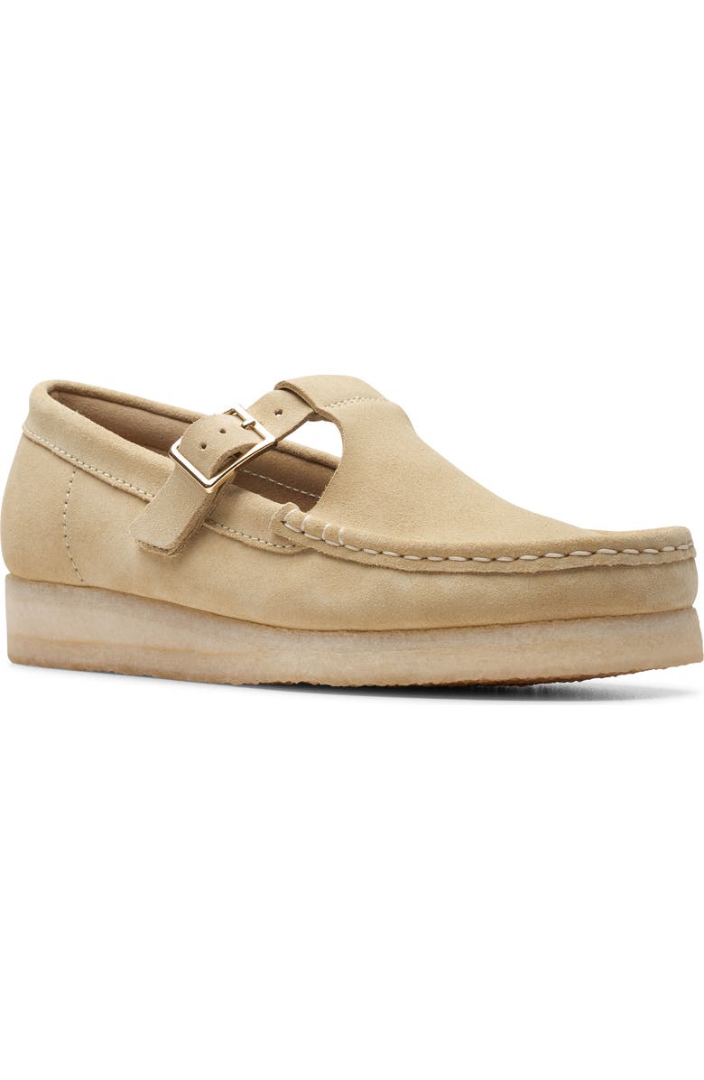 Clarks<sup>®</sup> Originals Wallabbe T-Bar Loafer, Main, color, Maple Sued