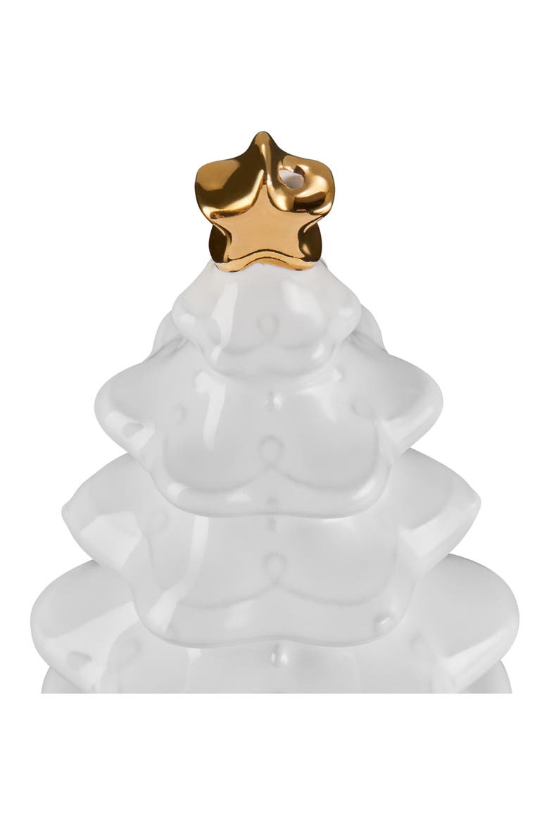 Christmas Tree Stoneware Decor, Alternate, color, WHITE