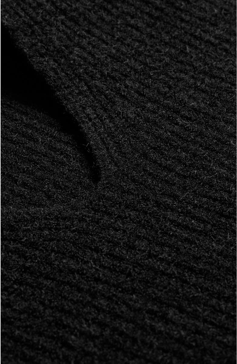 Celtic & Co. Ribbed V-Neck Jumper, Alternate, color, Black
