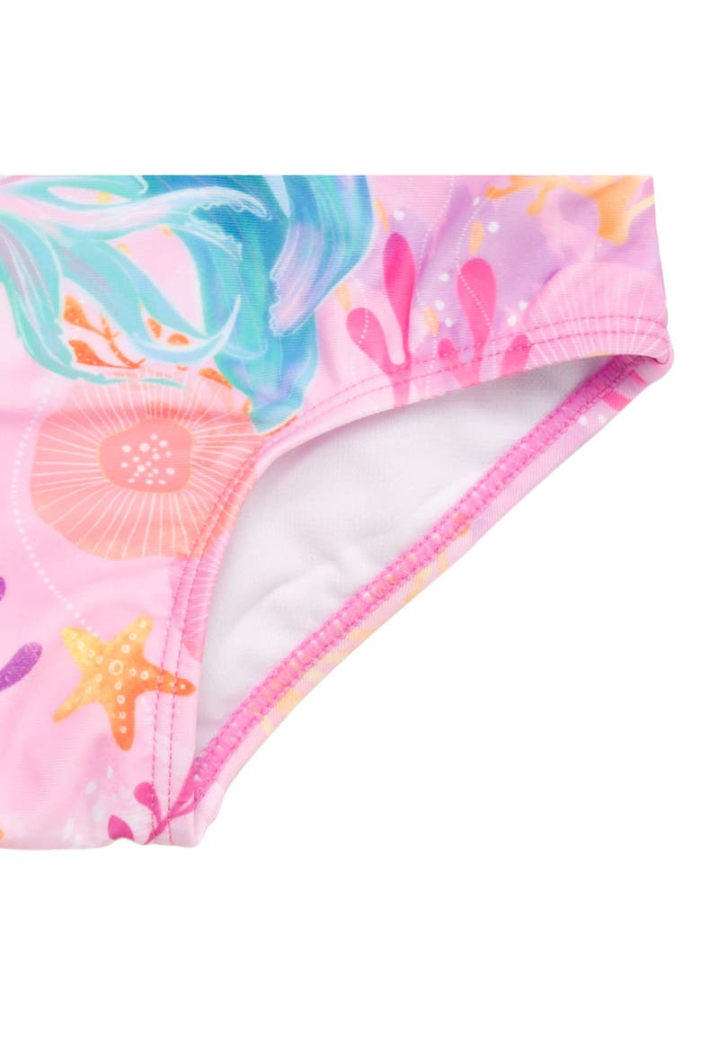 The Little Mermaid Princess Ariel One-Piece Bathing Suit, Alternate, color, Ariel Magenta Pink