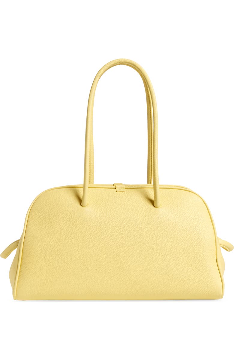Jacquemus Le Turismo Leather Bowling Bag, Alternate, color, Light Yellow