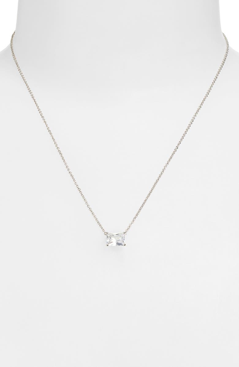 Nadri Modern Love Cubic Zirconia Pendant Necklace, Alternate, color, 