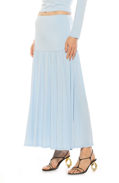 Alexia Admor Lia Low Rise Maxi Skirt In Halogen Blue