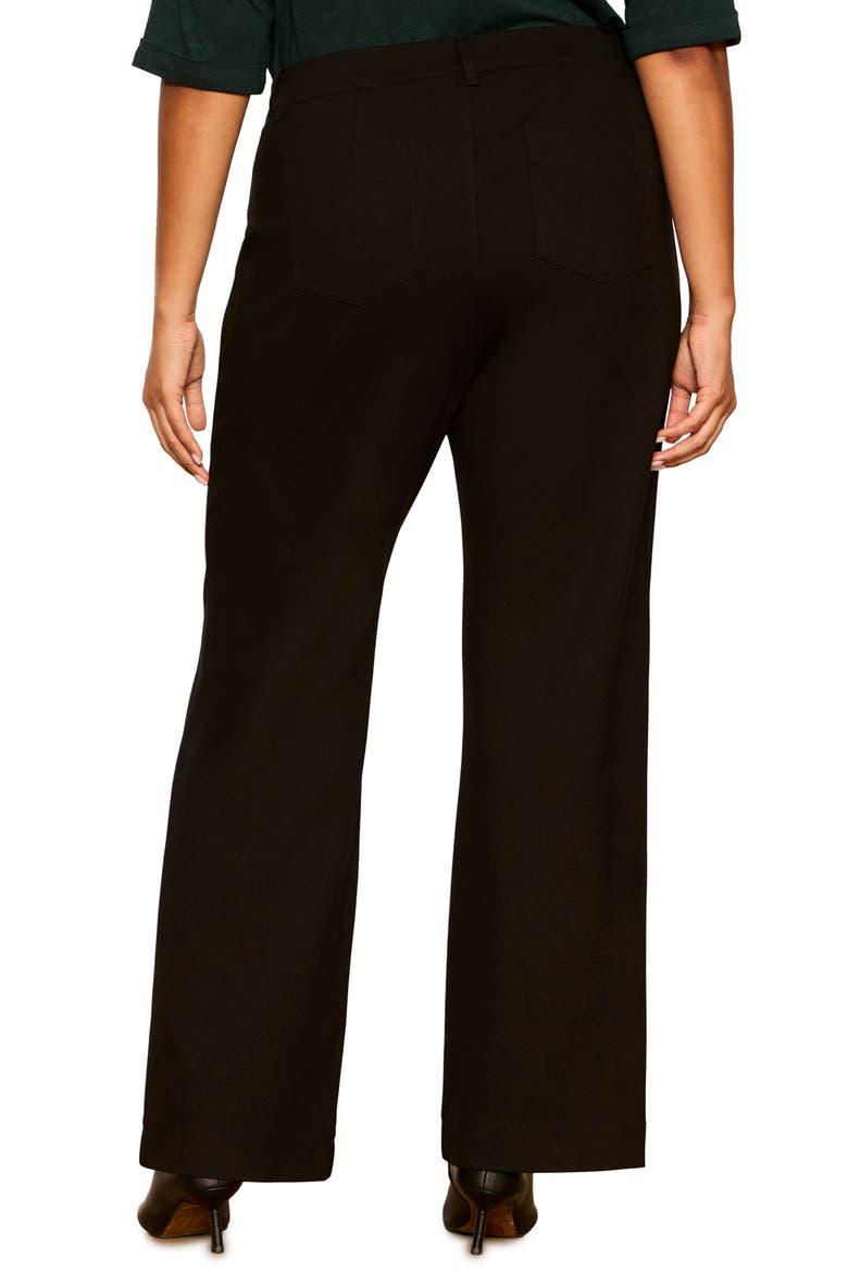 Marine Ponte Straight Leg Pants, Alternate, color, BLACK